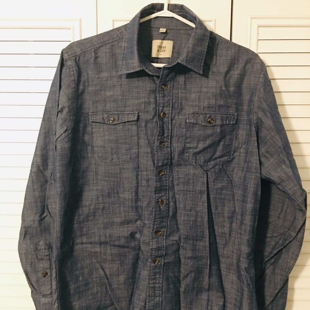 Frank & Oak Denim / Chambray Style Shirt